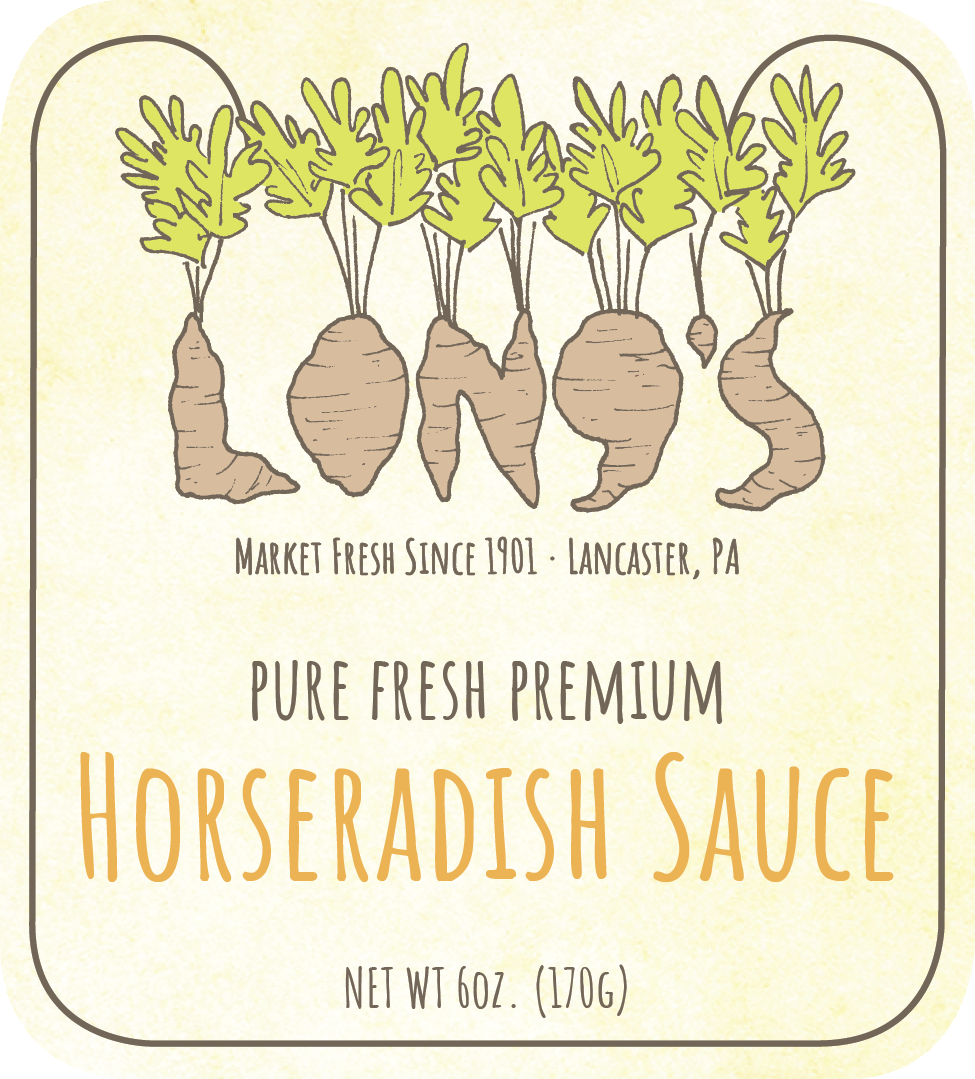 Long's Horseradish Sauce label (front)