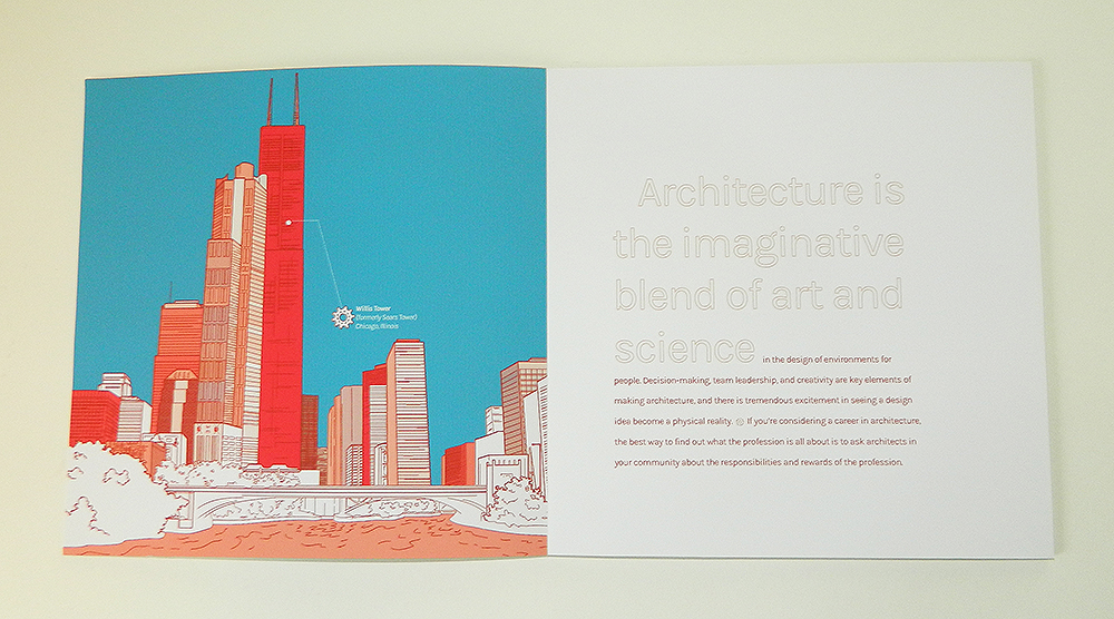 American Institute of Architects promo, sample spread