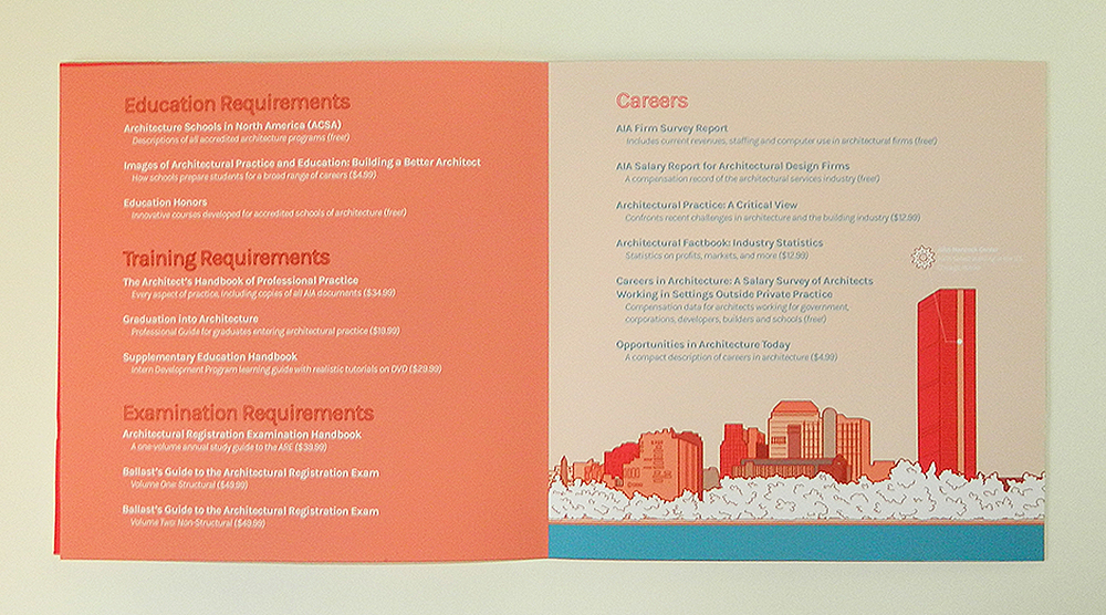 American Institute of Architects promo, sample spread