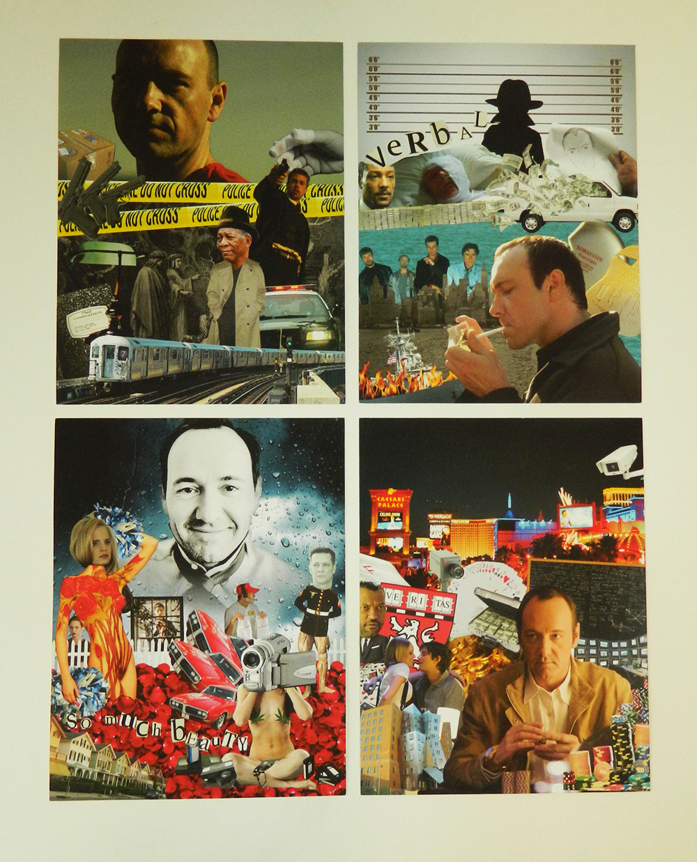 Faces of Spacey, fronts of film cards