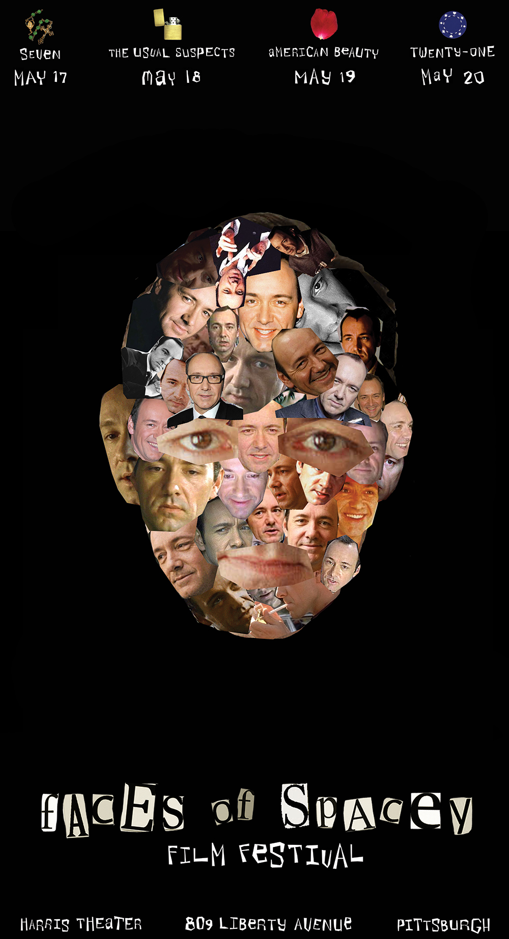 Faces of Spacey film festival poster